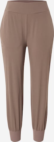 NIKE Zúžený strih Športové nohavice - Béžová: predná strana