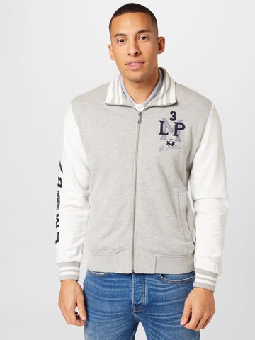 La Martina Sweat jacket in Grey: front