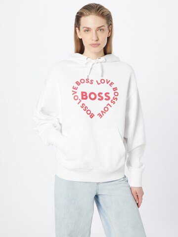 BOSS Orange Sweatshirt 'Etea' in Wit: voorkant