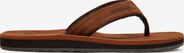 QUIKSILVER T-Bar Sandals 'Carver' in Brown: front