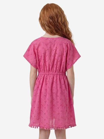 PentiHaljina 'PENTI Kaftan mit floraler Stickerei und Pompons' - roza boja