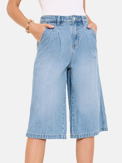 Friends Like These Jeans med lægfolder i 26-27 i lyseblå, Produktvisning