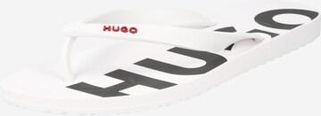 HUGO T-Bar Sandals 'Dave' in White: front