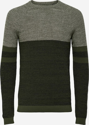 Pull-over Only & Sons en vert