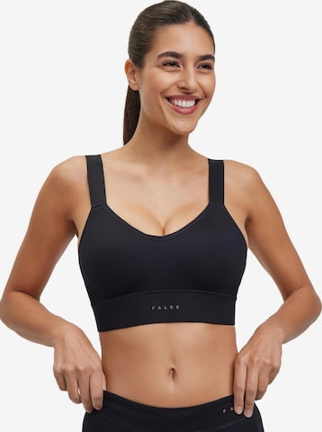 FALKE Sport-BH in Schwarz: Vorderseite