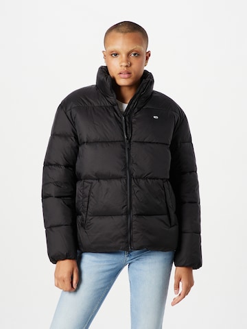 Tommy Jeans Winter Jacket in Black: front