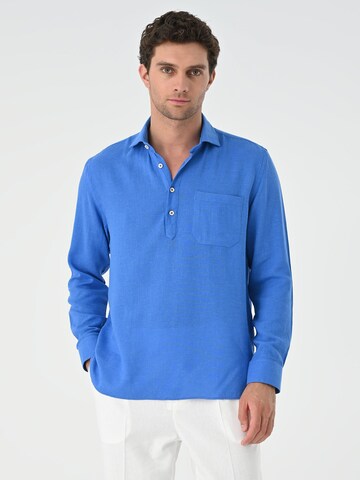 T-Shirt Antioch en bleu : devant