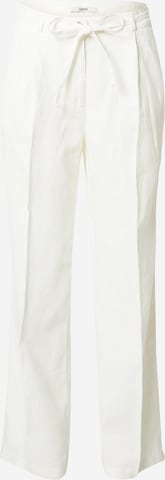 ESPRIT Trousers with creases in White: front