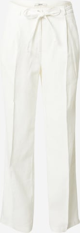 Wide Leg Pantalon à plis ESPRIT en blanc : devant