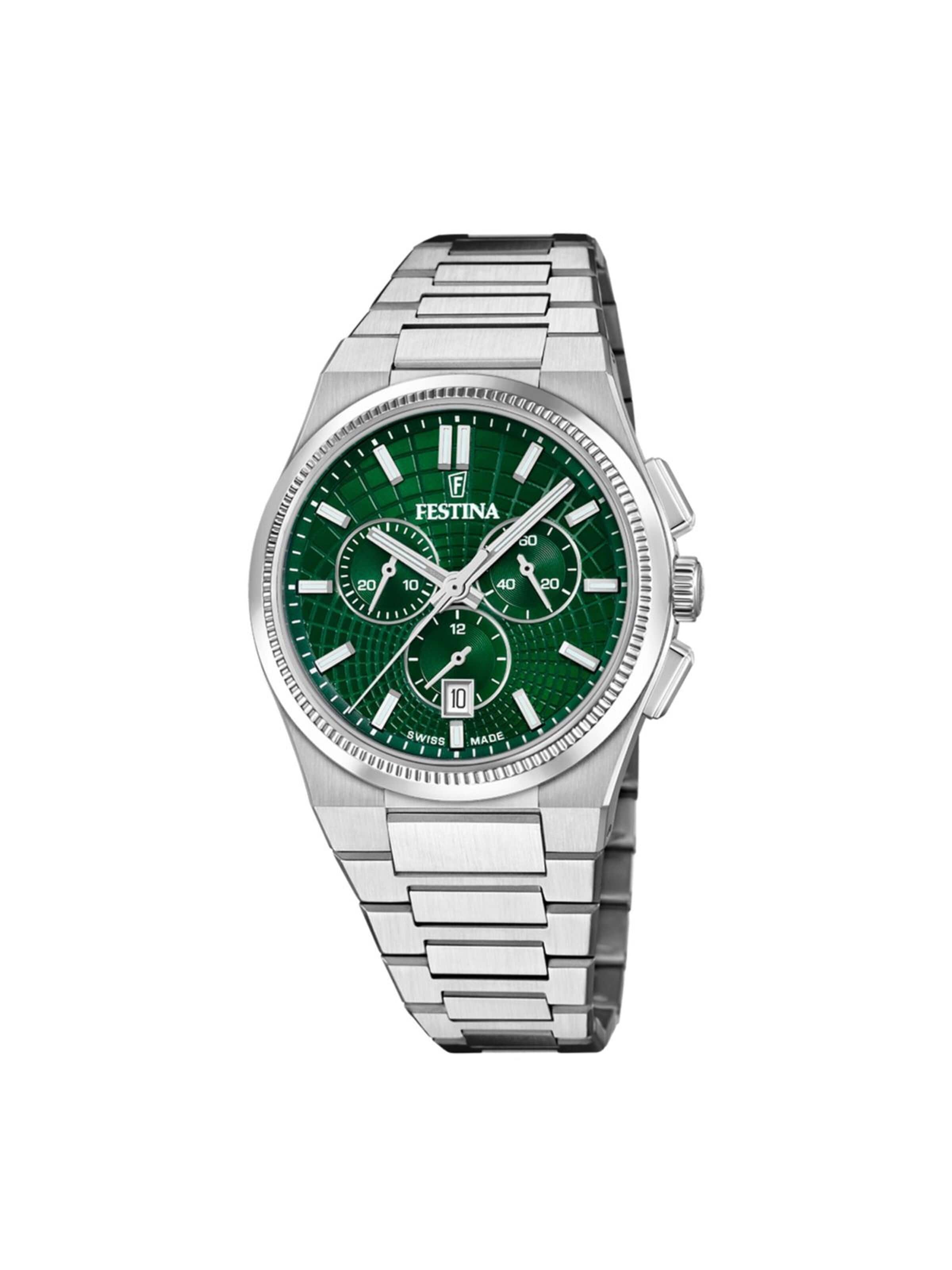 Montre à affichage analogique FESTINA en vert : devant