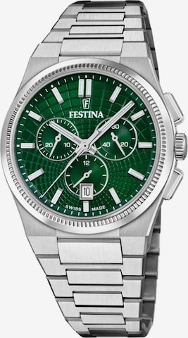 Montre à affichage analogique 'Chronograph Rivé Swiss Made' FESTINA en vert : devant