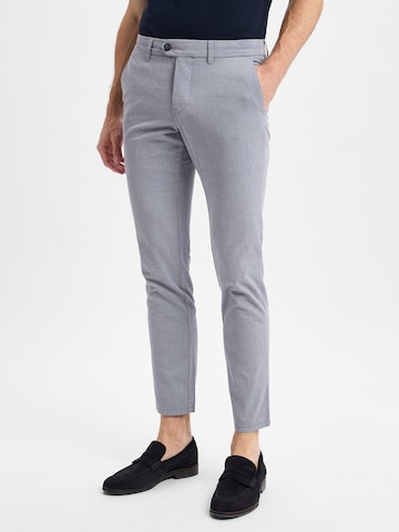Finshley & Harding Slim fit Chino Pants 'Dylan' in Blue: front