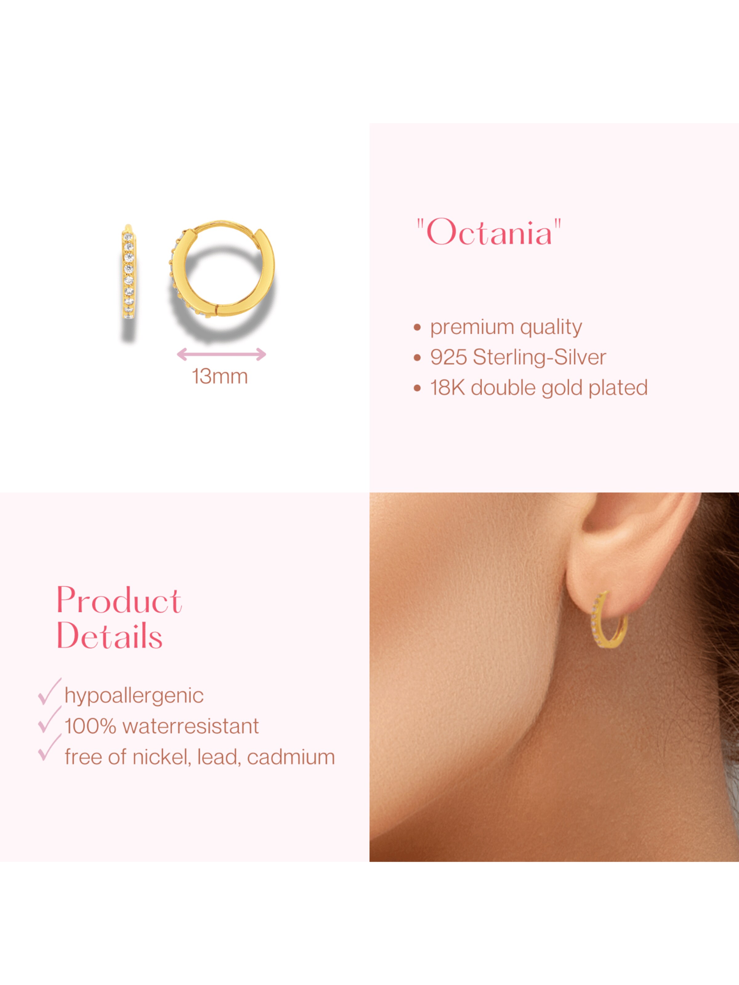 ARS-ARGENTI Earrings 'OCTANIA' in Gold