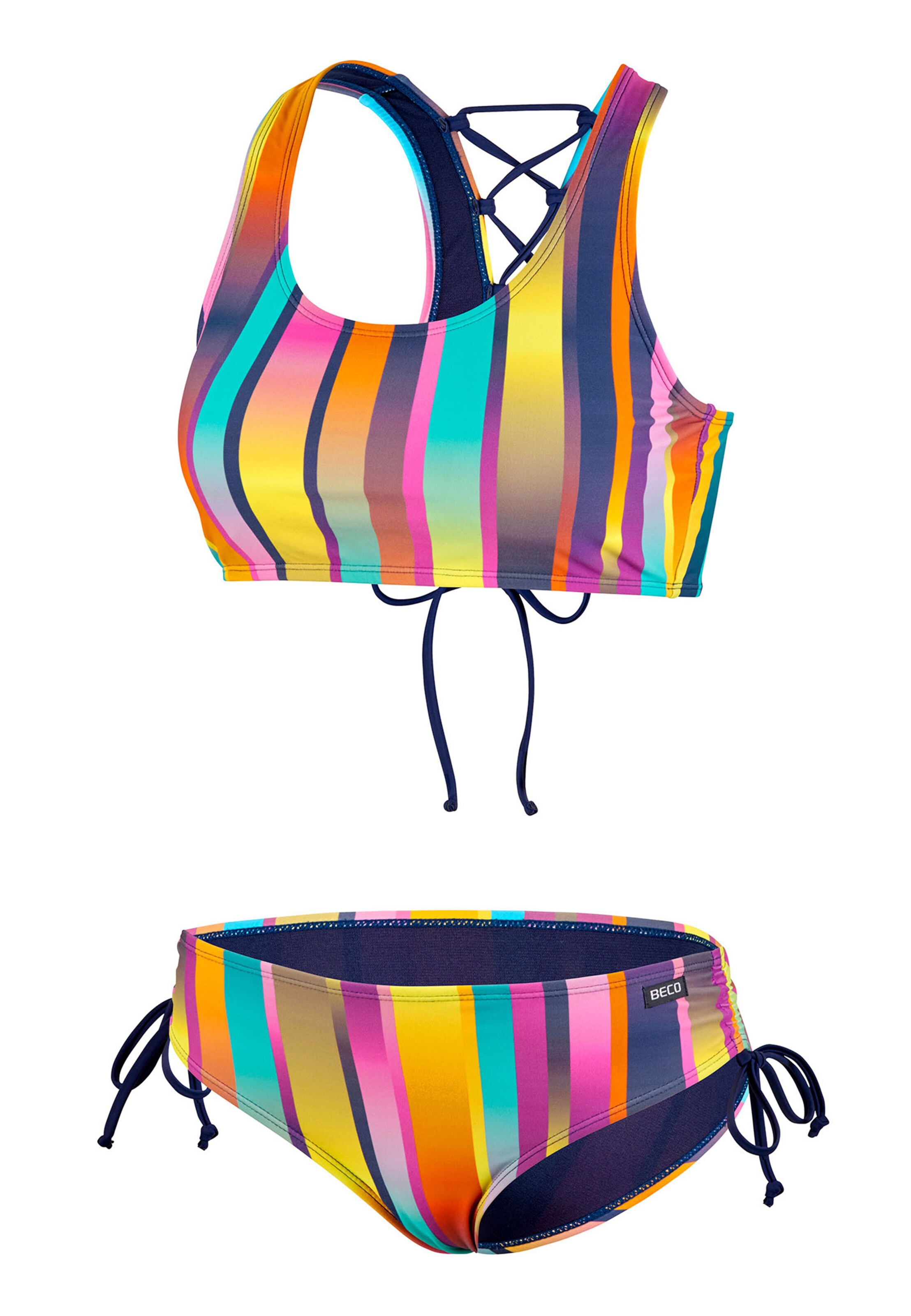 BECO the world of aquasports Bustier Bikini 'Summer Stripes' in Mischfarben