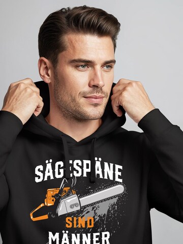 Neverless Sweatshirt 'Männerglitzer' in Black