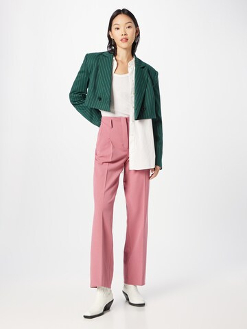 MORE & MORE Regular Pleated Pants in Pink