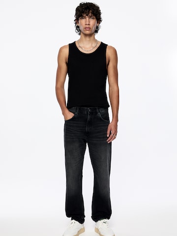 Pull&Bear Loosefit Jeans in Zwart