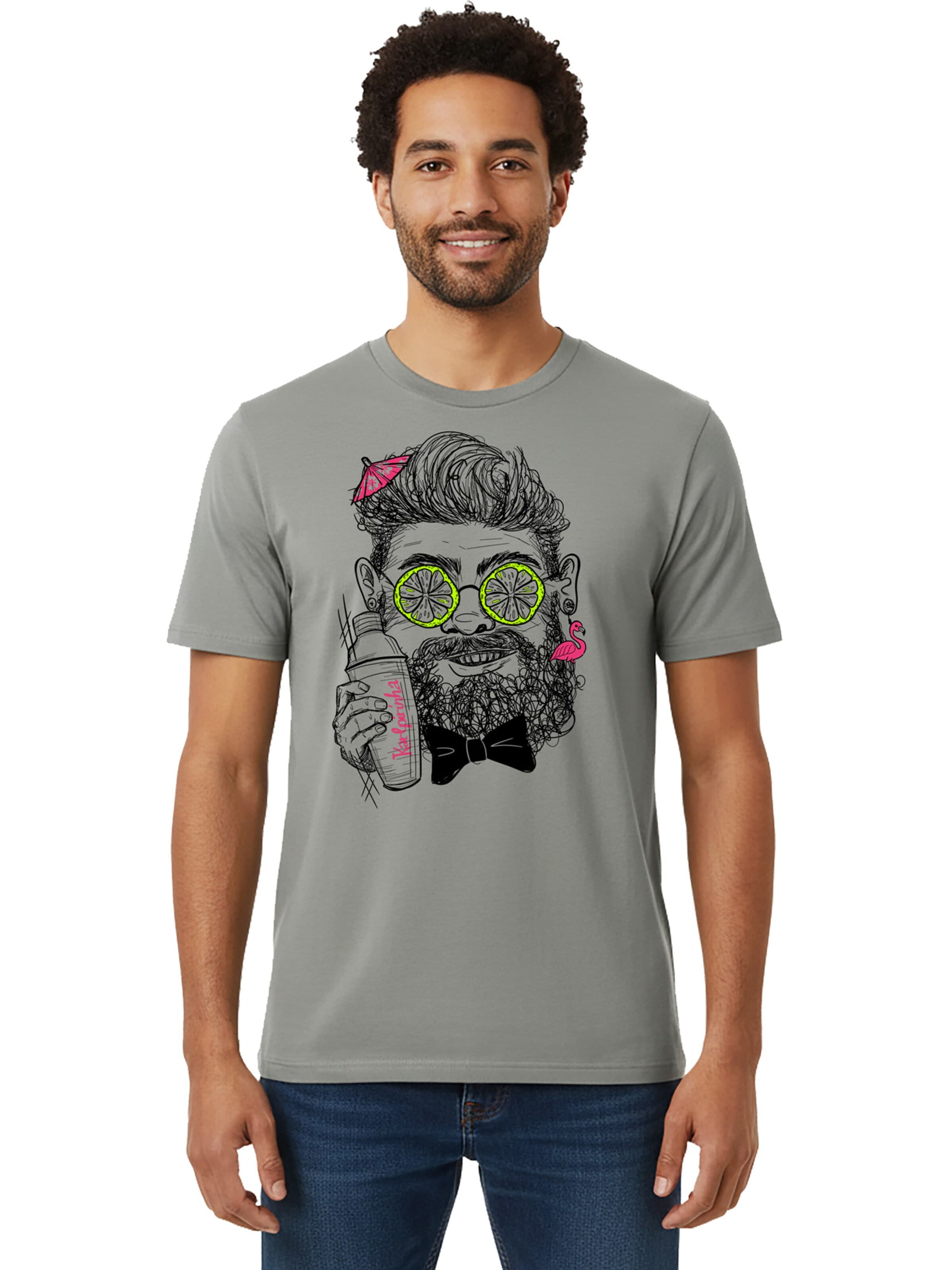 karlskopf Shirt 'BARKEEPER' in Grey