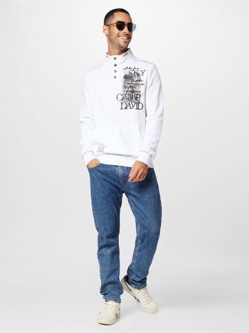 Sweat-shirt CAMP DAVID en blanc