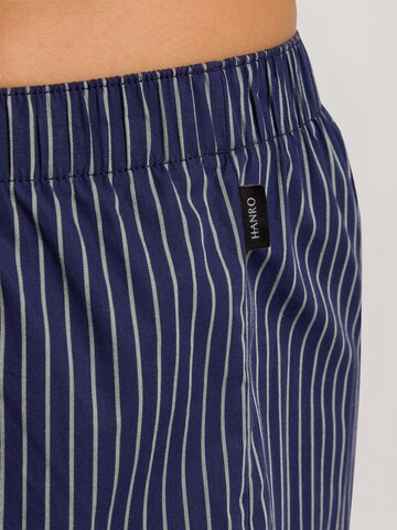 Hanro Boxershorts ' Fancy Woven ' in Blau