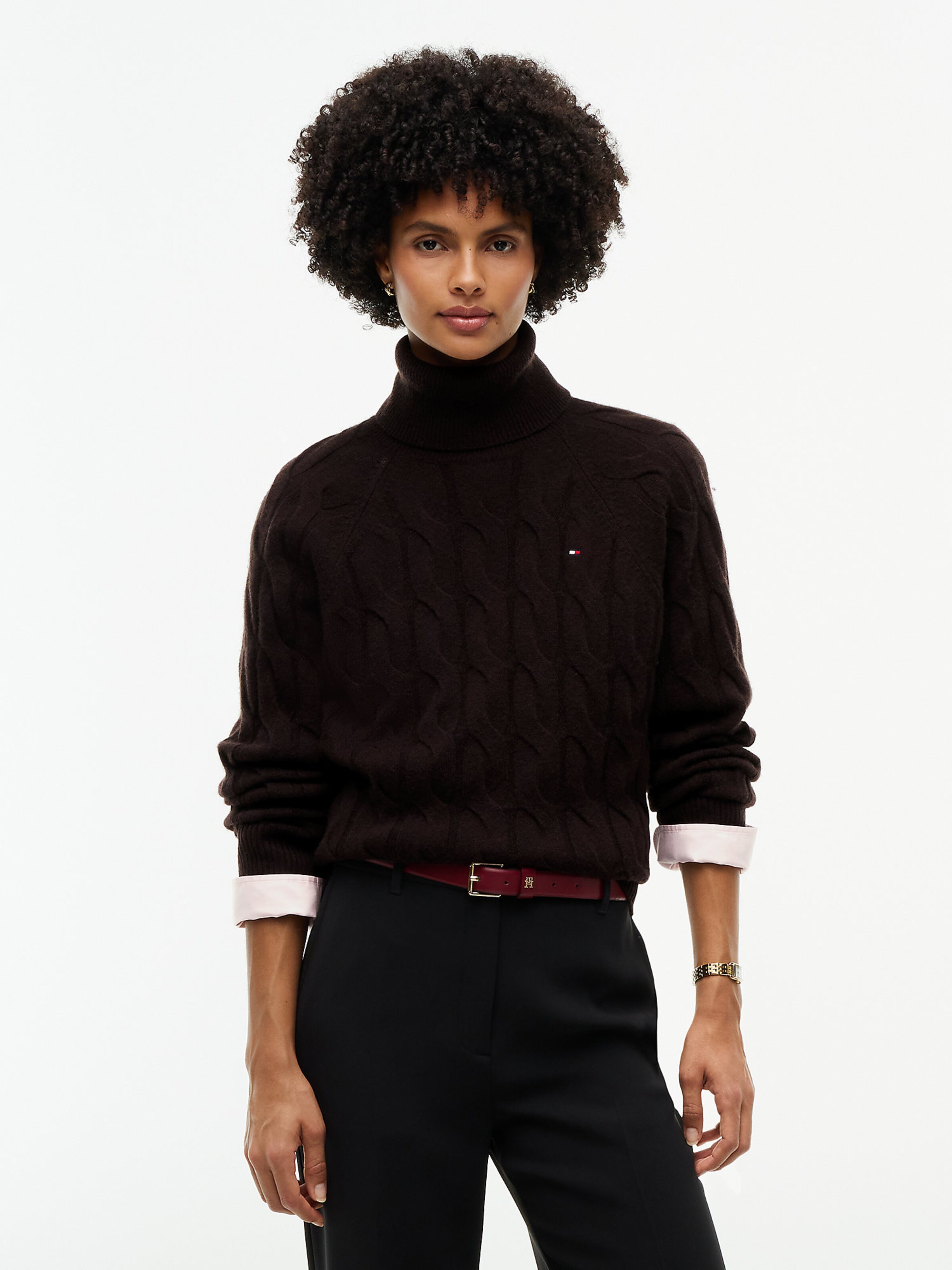 TOMMY HILFIGER Pullover in Braun: Vorderseite