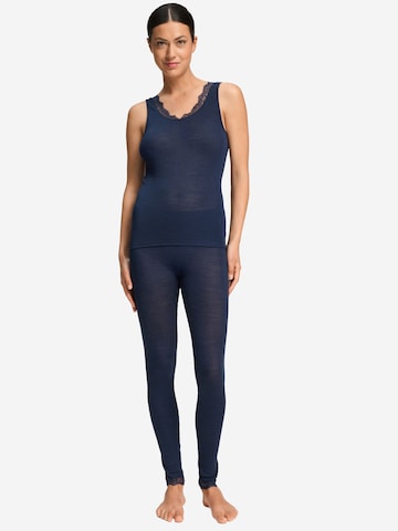 Hanro Top ' Woolen Lace ' in Blauw
