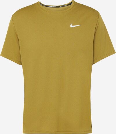 NIKE Camisa funcionais 'MILER' em oliveira / branco, Vista do produto