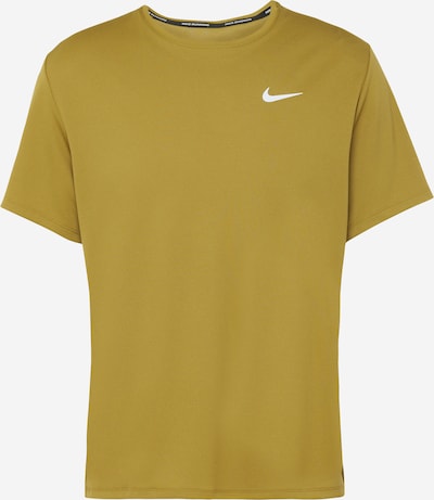 NIKE Sportshirt 'MILER' in oliv / weiß, Produktansicht