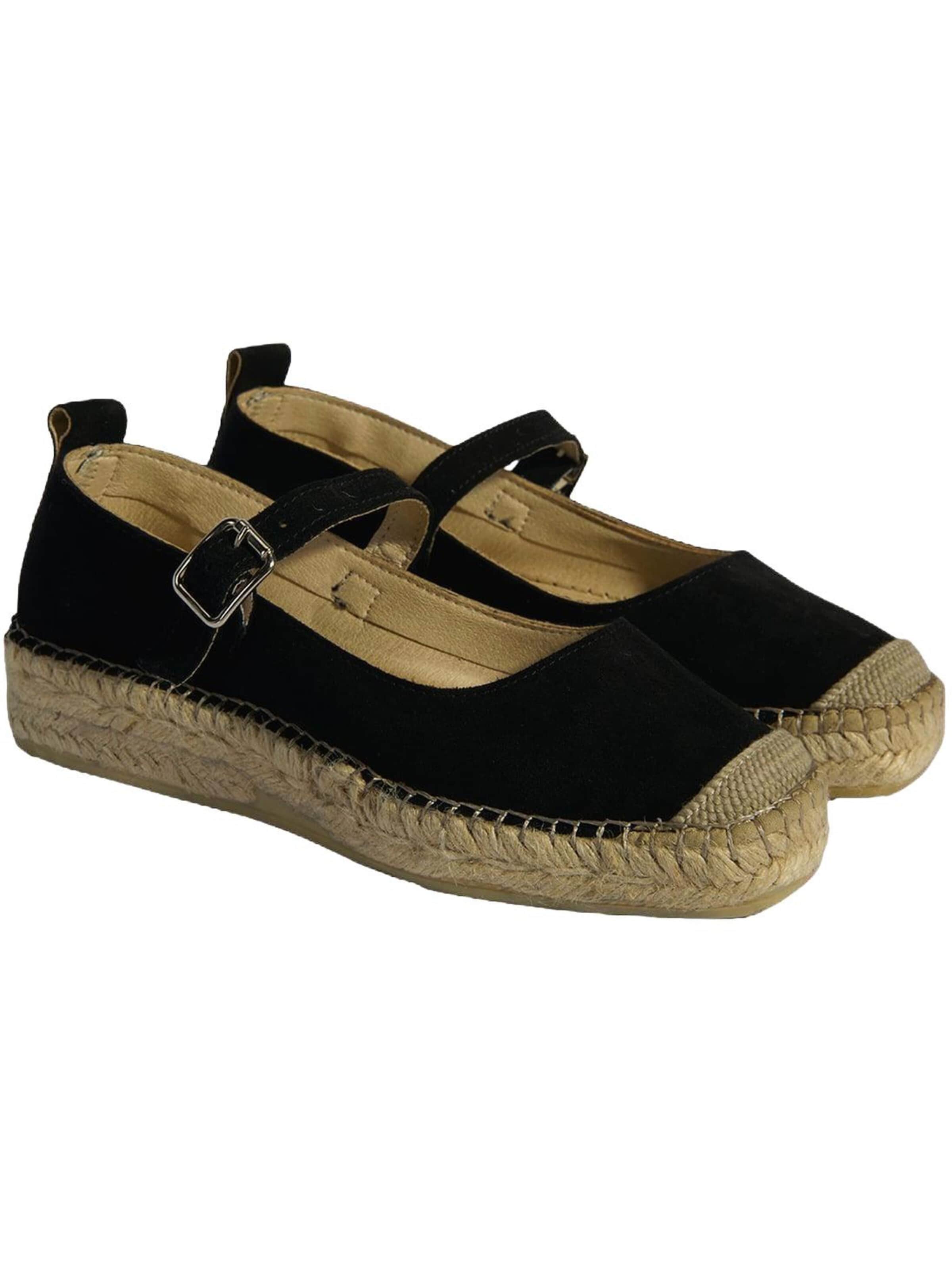 Desa Espadrilles 'Ballettschuhe' in Black: front