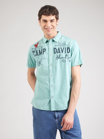 CAMP DAVID Regular fit Overhemd in Groen: voorkant