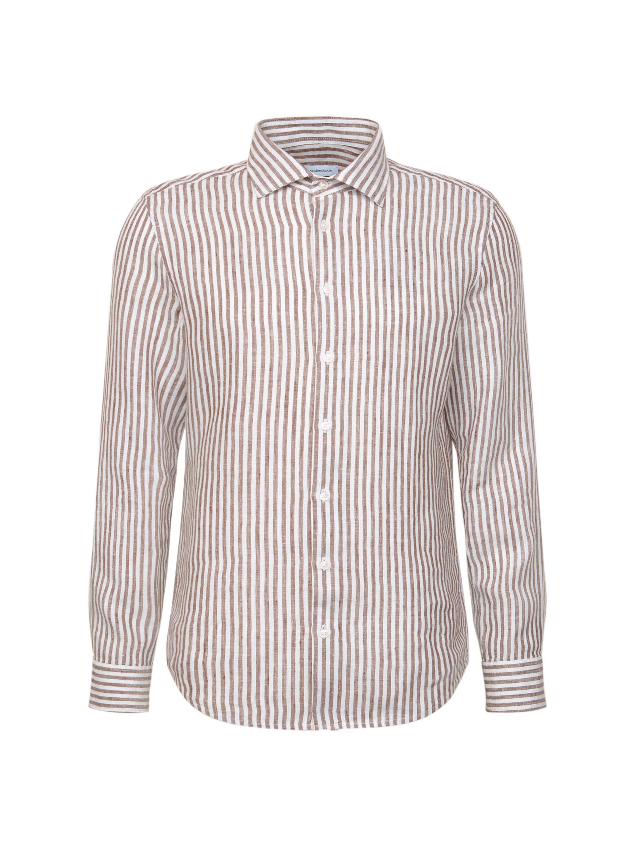 Chemise business SEIDENSTICKER en marron : devant
