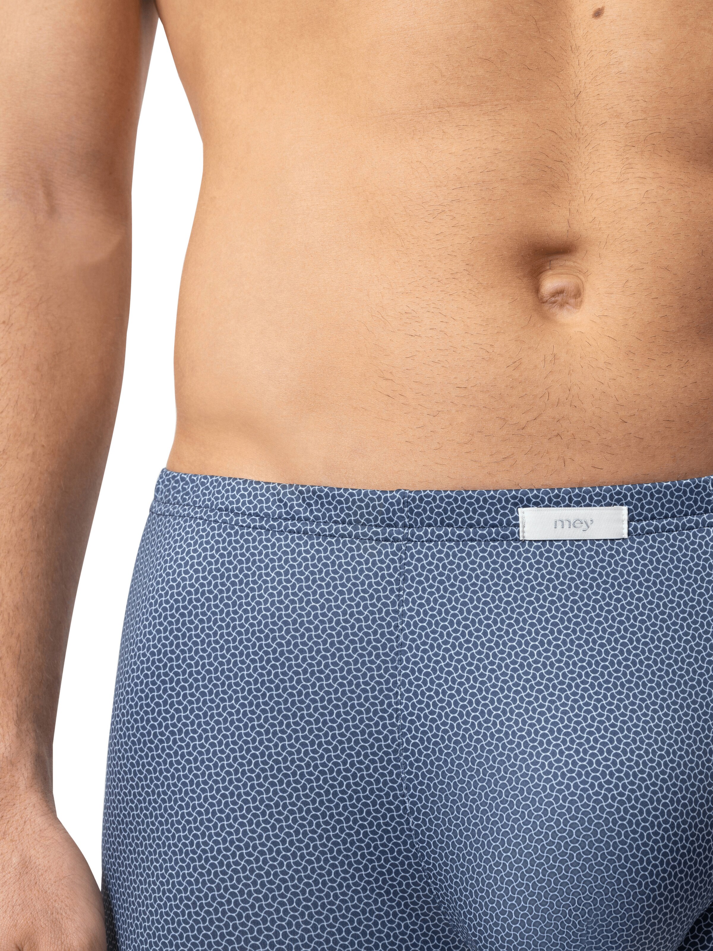 Mey Boxershorts 'Curved Lines' in Blau
