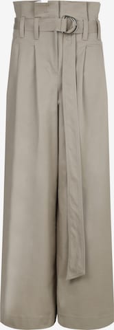 Wide Leg Pantalon à pince 'Milano' MONOSUIT en beige : devant