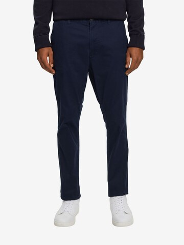 ESPRIT Slim fit Chino Pants in Blue: front