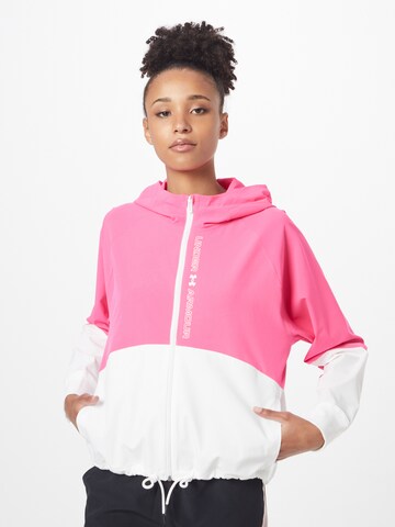 UNDER ARMOUR Športna jakna | roza barva: sprednja stran