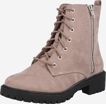 Dorothy Perkins Lace-Up Ankle Boots 'Margot' in Grey: front