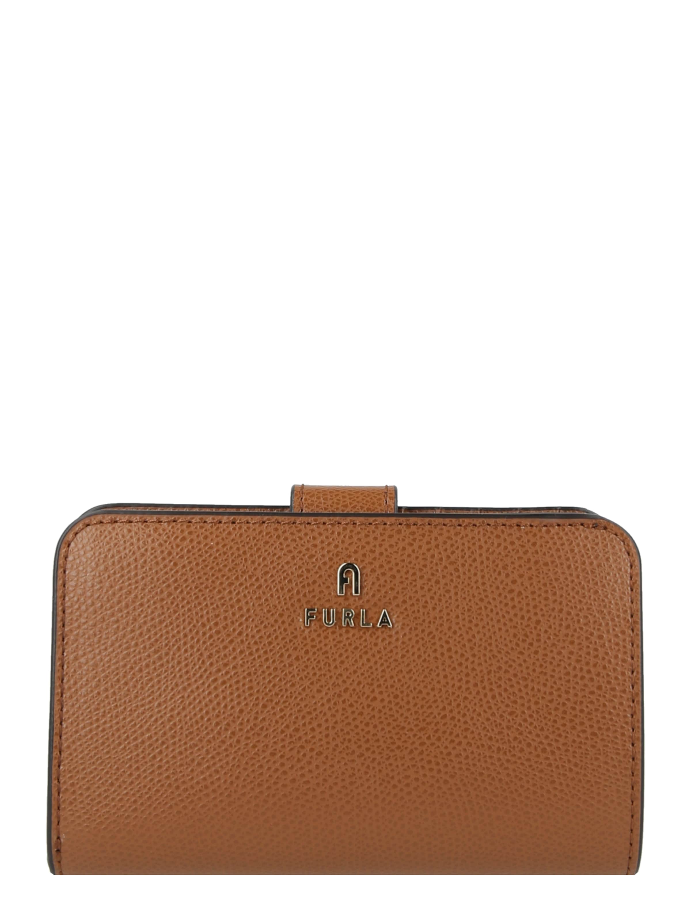 FURLA Портмоне 'FURLA CAMELIA M COMPACT' в кафяво: отпред