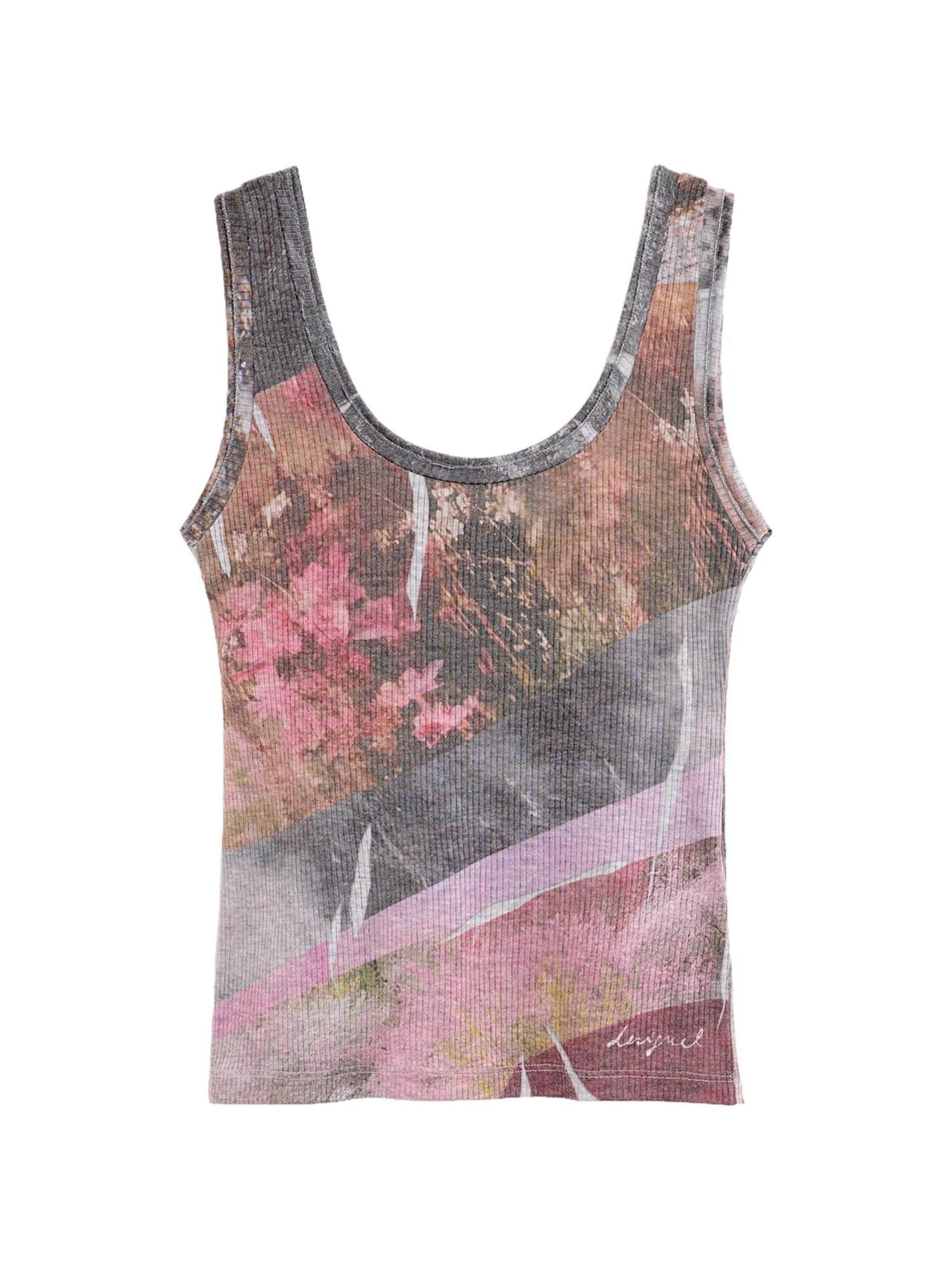 Desigual Top – mix barev: přední strana