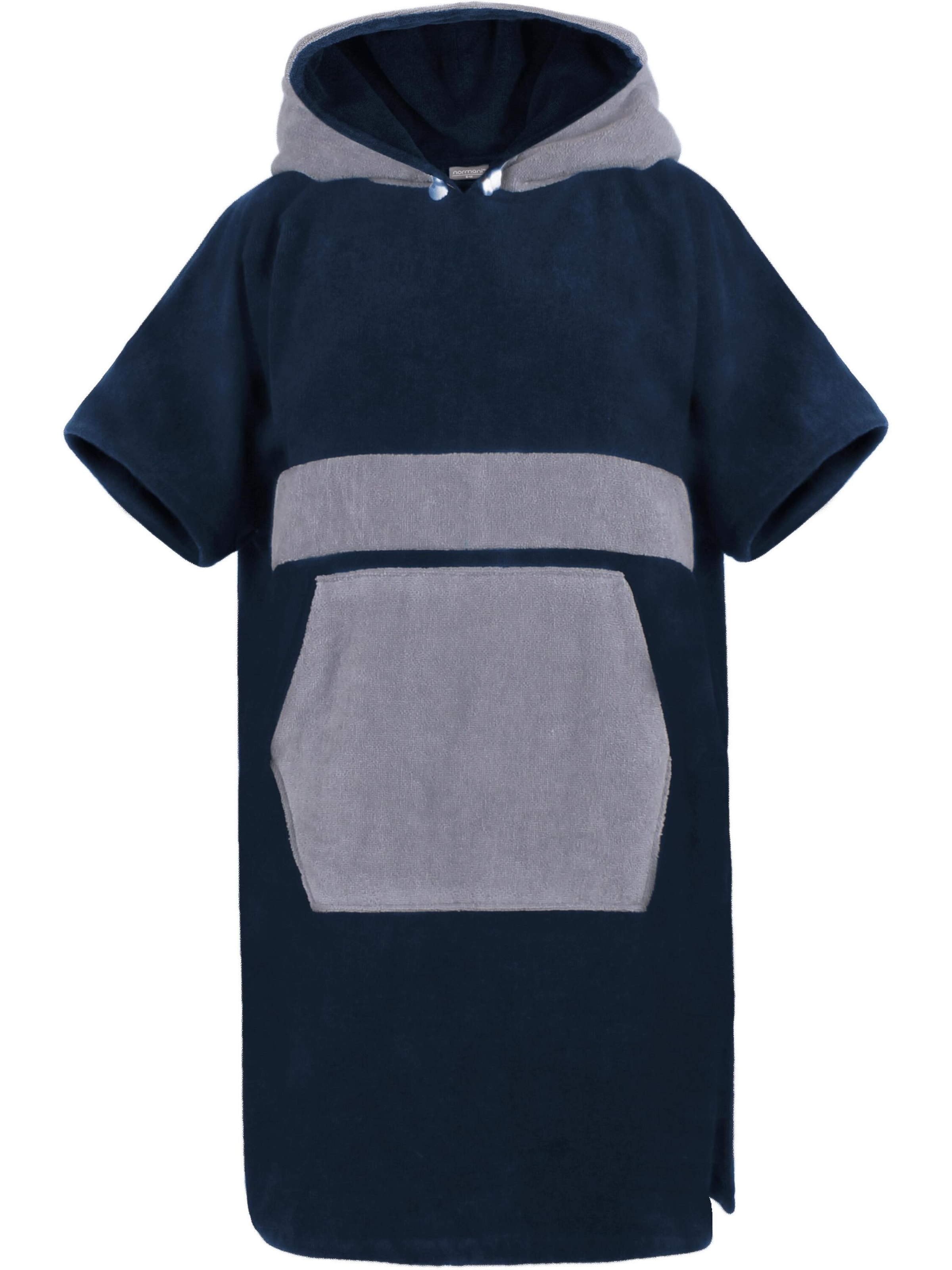 Peignoir court normani en bleu : devant