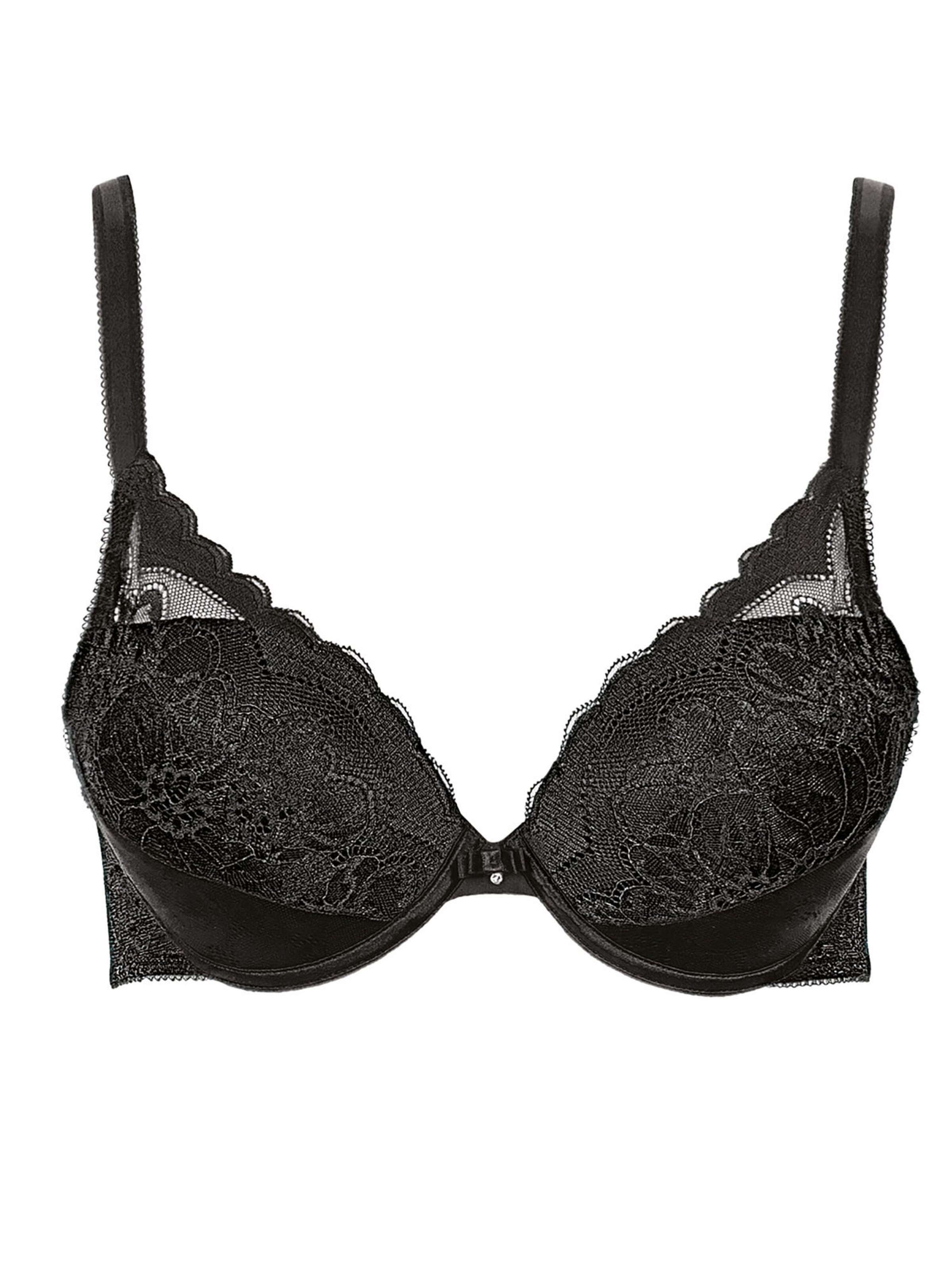 Lisca Push-up Bra 'Evelyn' in Black