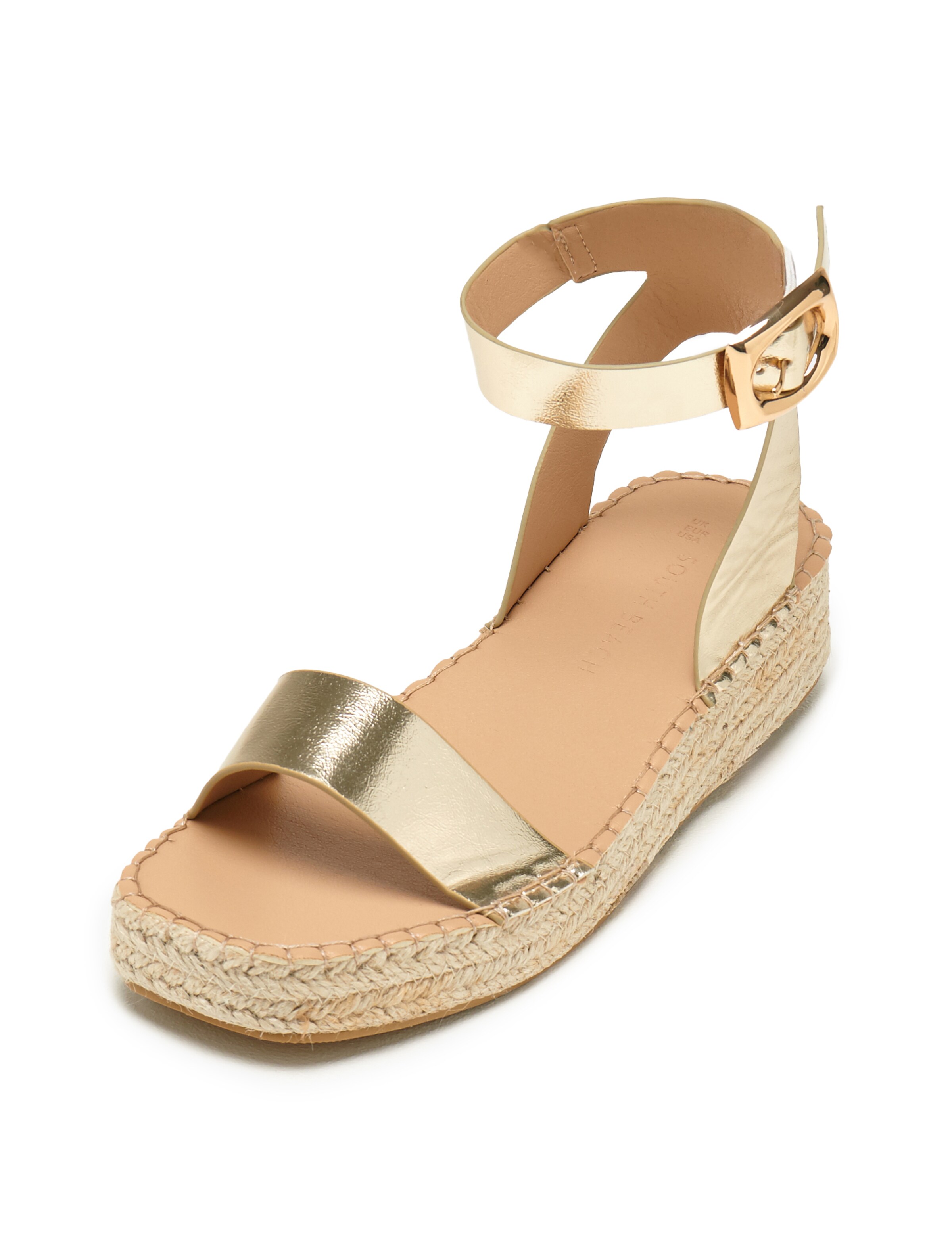South Beach Sandals in Gold: front
