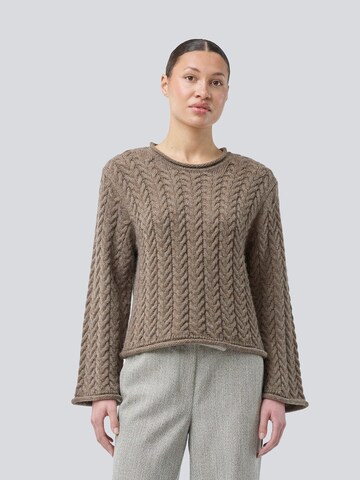 Pull-over 'Kurtis' modström en marron : devant