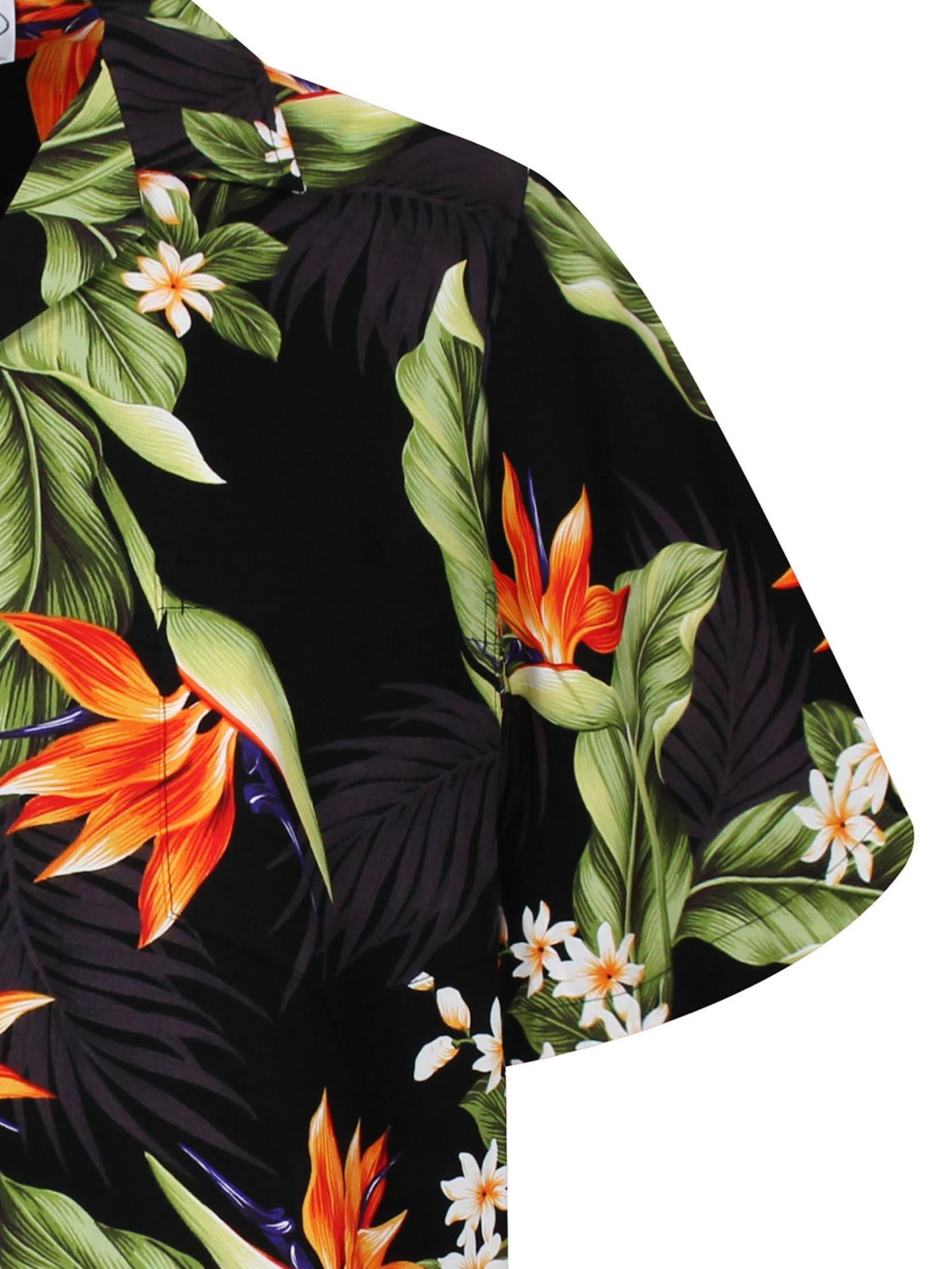 Pacific Legend Regular Fit Hemd 'Strelitzie'‌‌‌ in Schwarz