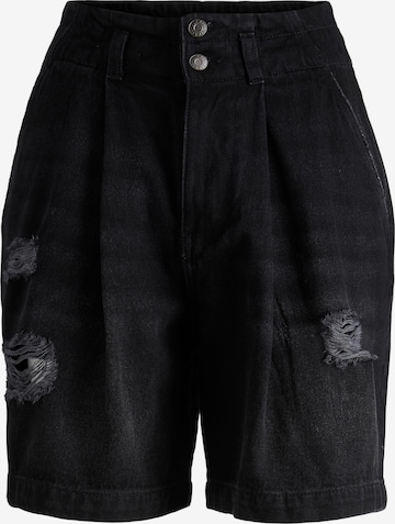 JJXX Loose fit Pleated Jeans 'EVE' in Black: front