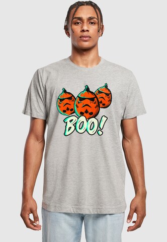 T-Shirt 'Halloween Pumpkins' ABSOLUTE CULT en gris : devant