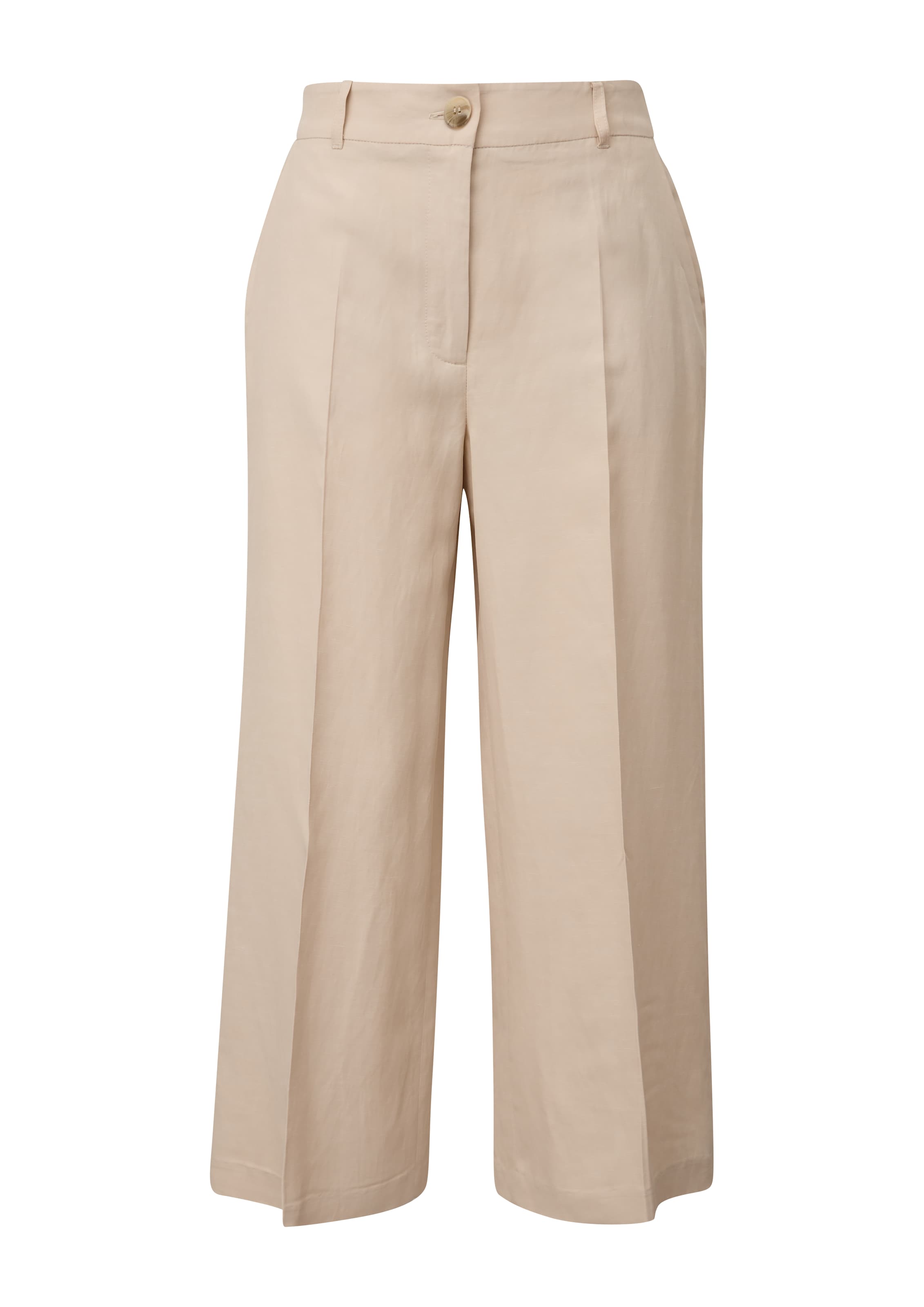 s.Oliver BLACK LABEL Wide Leg Housut värissä beige: etupuoli