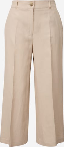 s.Oliver BLACK LABEL Wide Leg Bügelfaltenhose in Beige: predná strana