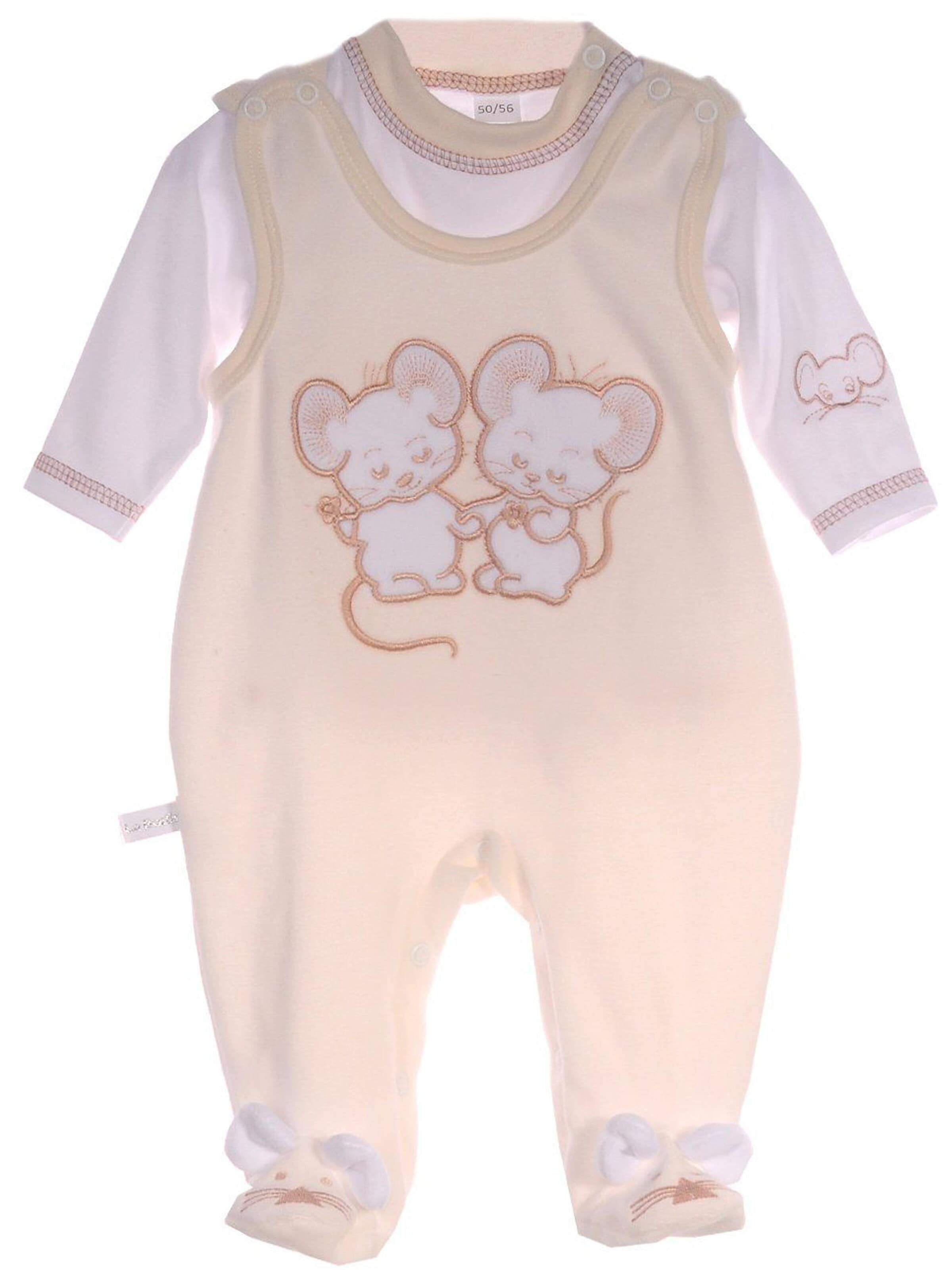 La Bortini Romper/bodysuit in Beige: front