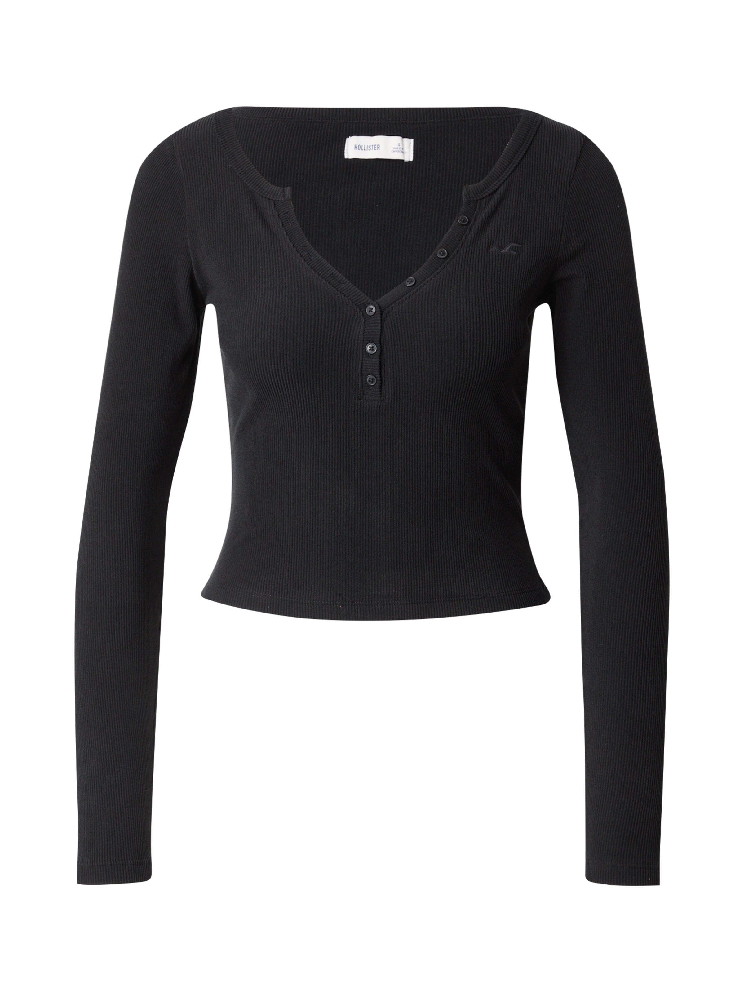 HOLLISTER Μπλουζάκι σε μαύρο: μπροστά