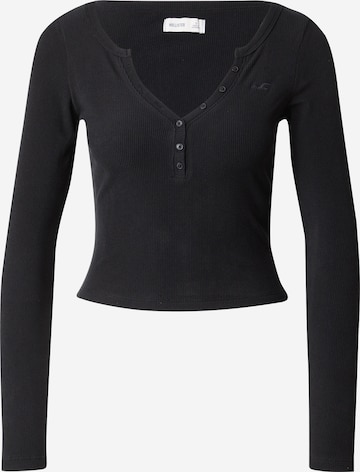 HOLLISTER Majica | črna barva: sprednja stran